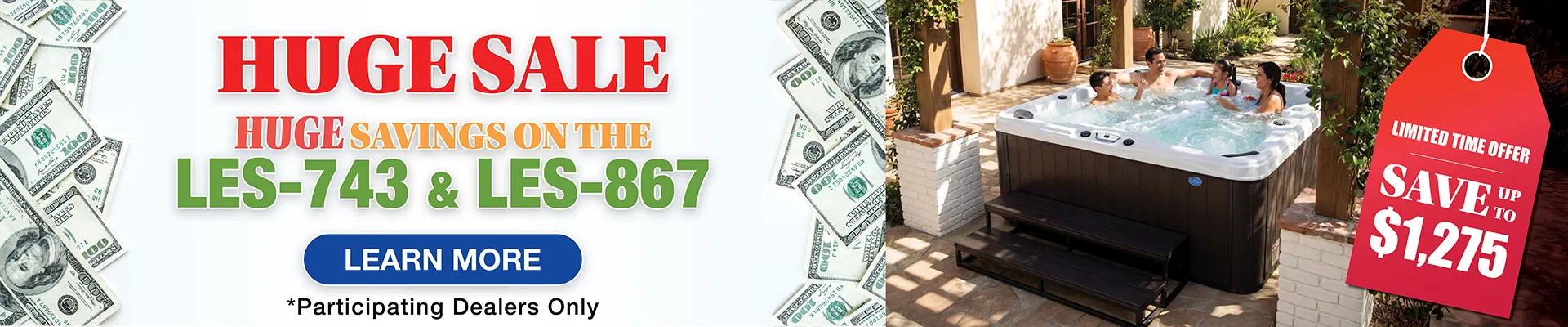 Calspas hot tub being used in a family setting - Greenlawn